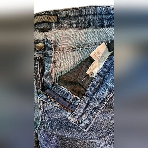 Nine West Denim Straight Stretch Blue Jeans Women's Regular Size 6 - Picture 6 of 11